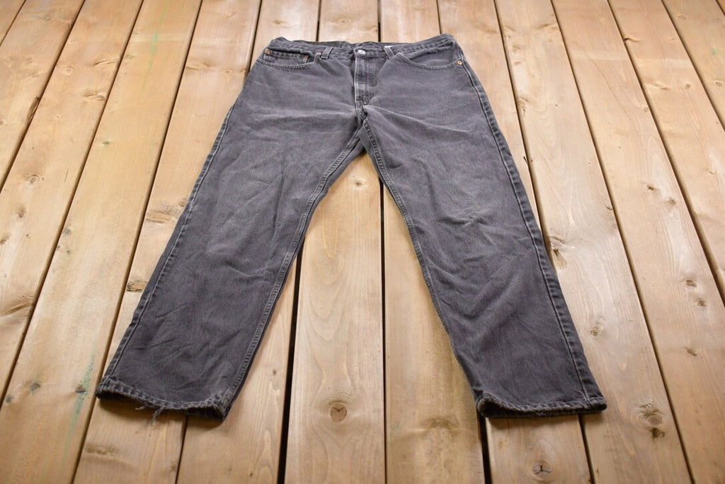 Vintage 1990s Black Levi's 505 Red Tab Denim Jeans Size 32 x 31.5