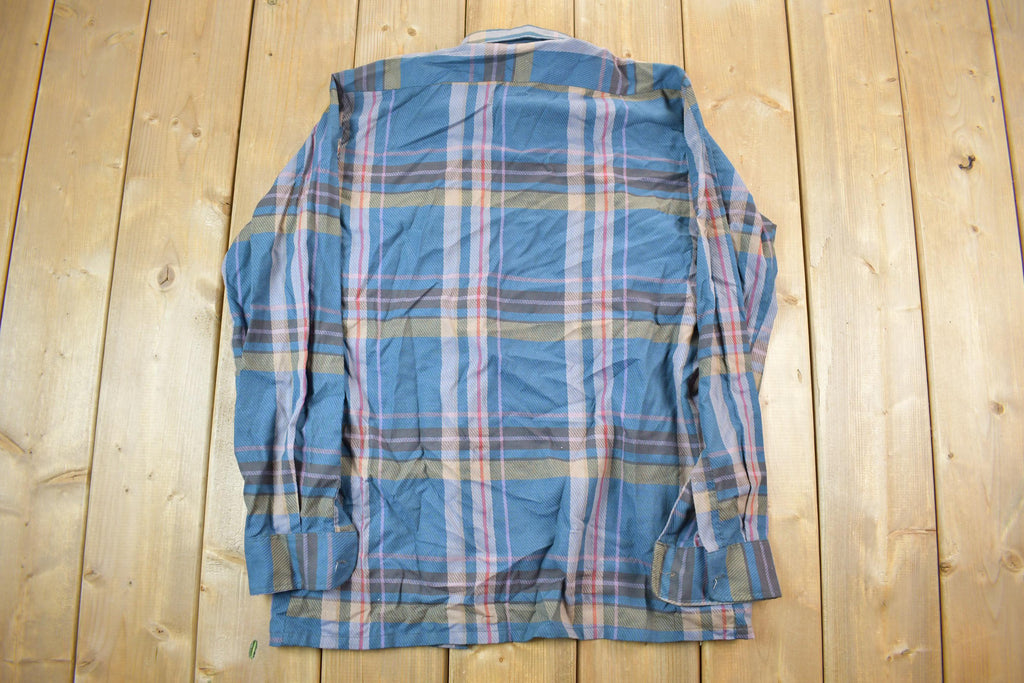 Vintage 1990s Plaid Button Up Flannel Shirt