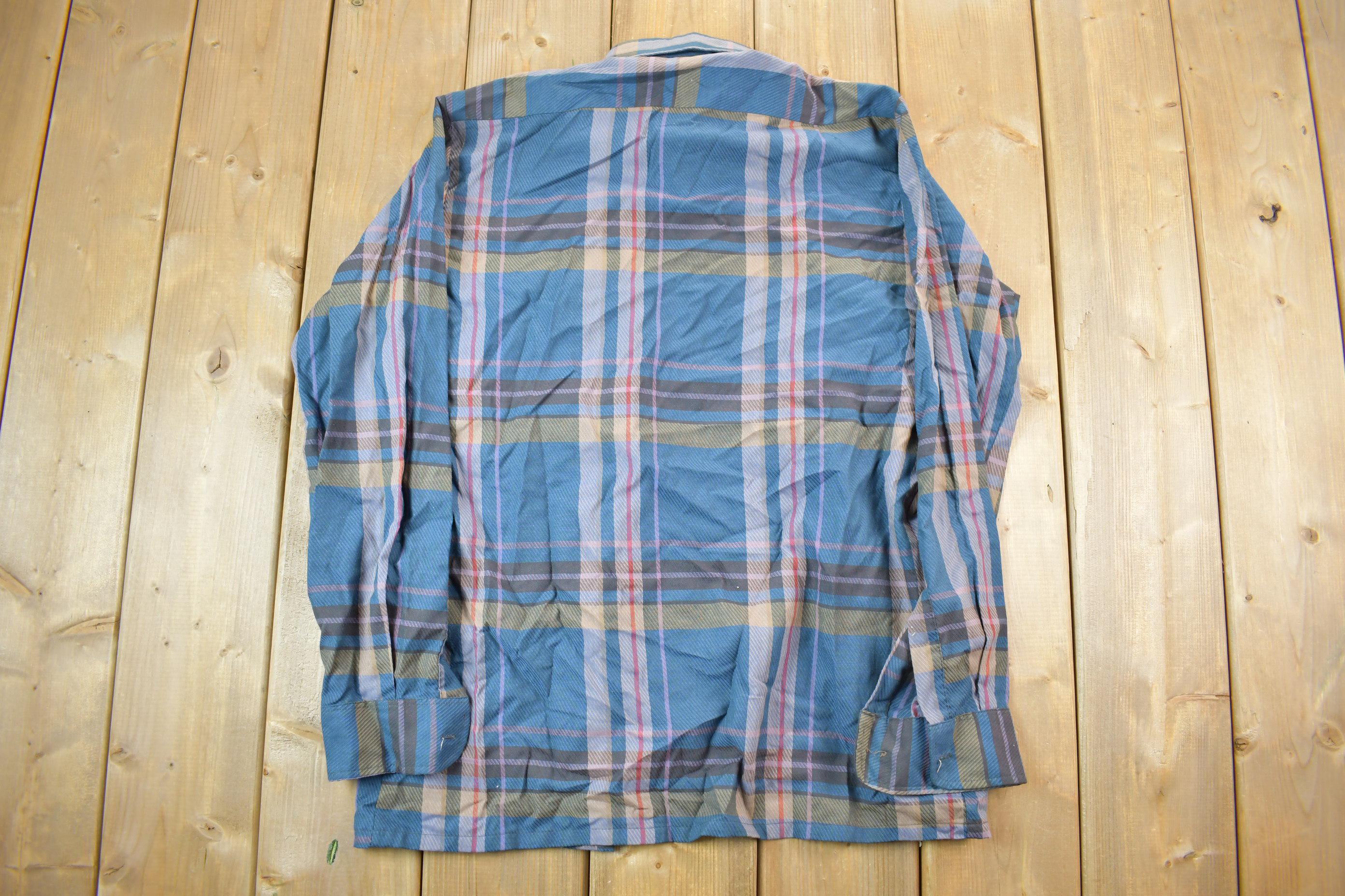 Vintage 1990s Plaid Button Up Flannel Shirt