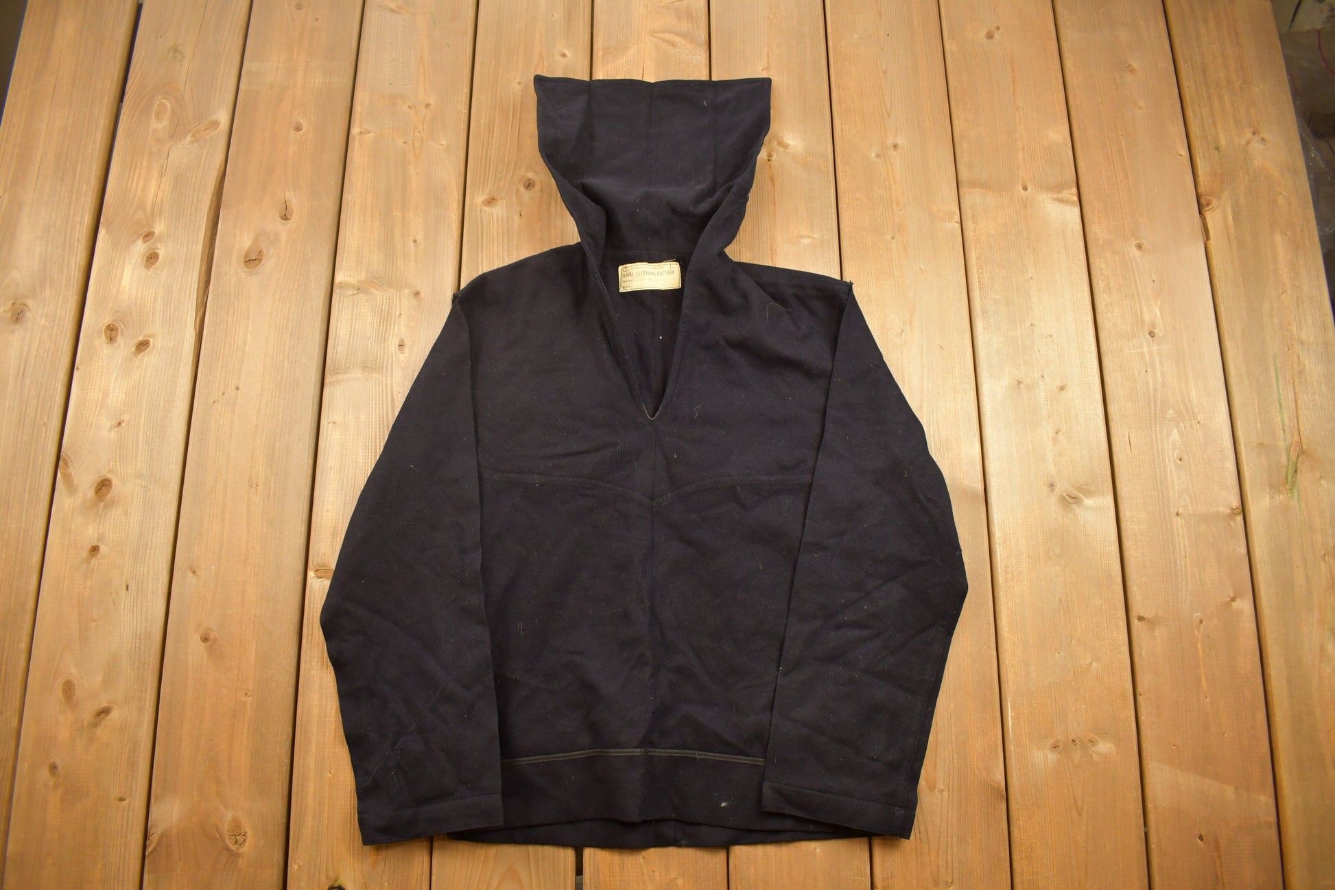 Vintage 1940s Naval Clothing Factory Blank Hoodie
