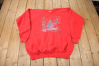 Vintage 1990s Northern Reflections Wildlife Theme Crewneck Sweatshirt Made In Canada