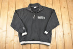Vintage 1990s Mecca Embroidered Quarter Zip Hip Hop Sweatshirt Mens L
