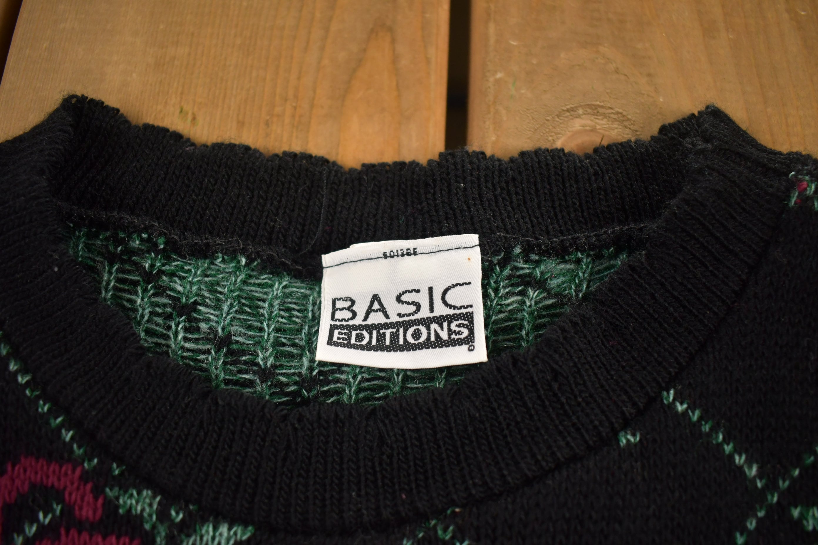 Vintage 1990s Basic Editions Knitted Crewneck Sweater