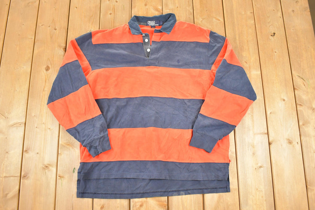 Vintage 1990s Polo By Ralph Lauren Button Up Rugby Shirt Mens M