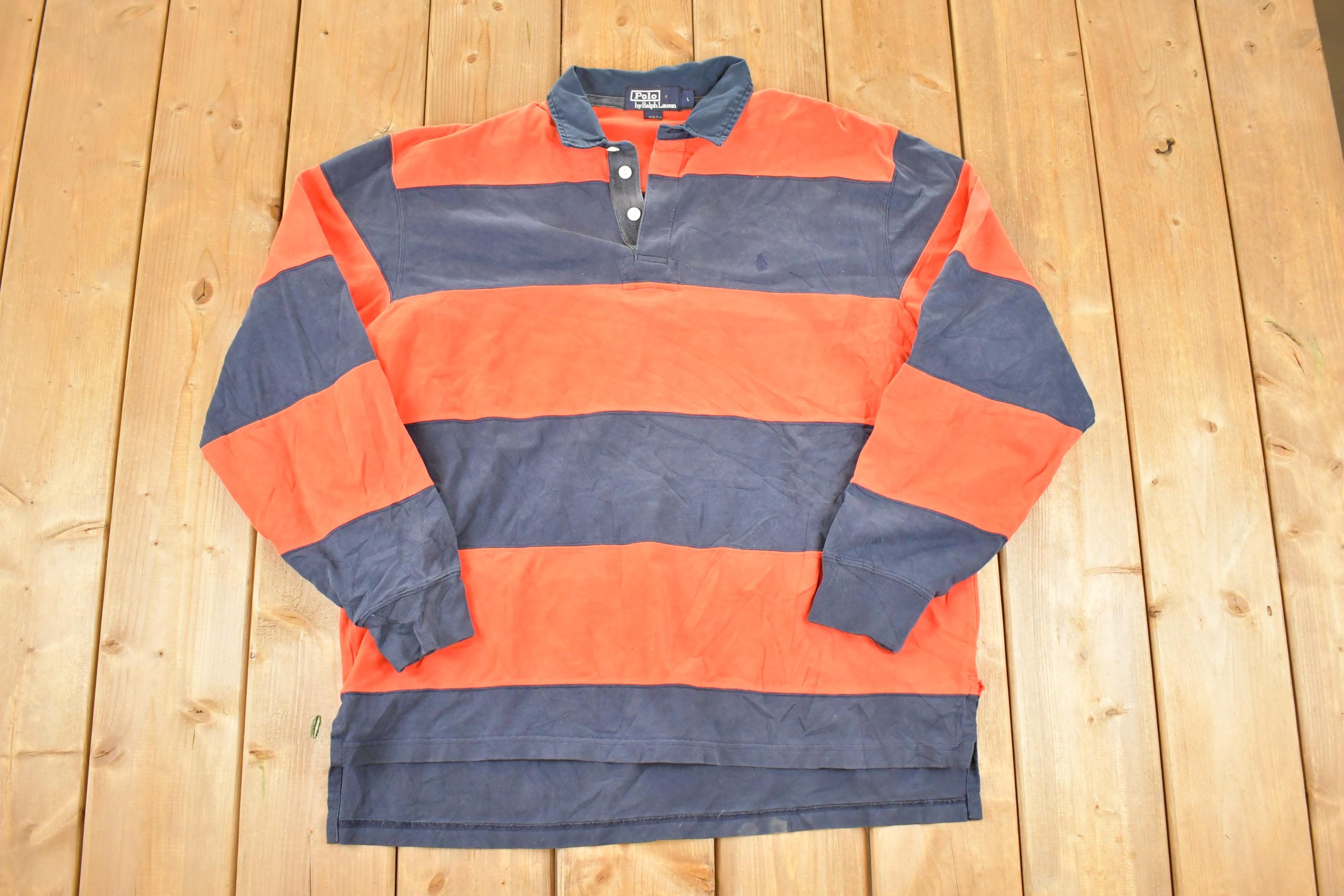 Vintage 1990s Polo By Ralph Lauren Button Up Rugby Shirt Mens M