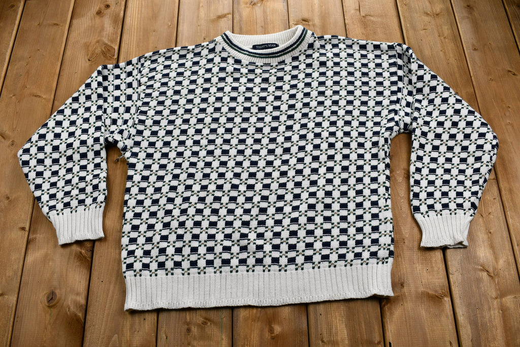 Vintage 1990s Hand-Framed Knit Sweater