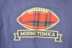 Vintage 1990s Oarsman Minnetonka Embroidered Plaid Football Crewneck Sweatshirt Men's L / Made In USA / 90's Sportswear Sweater