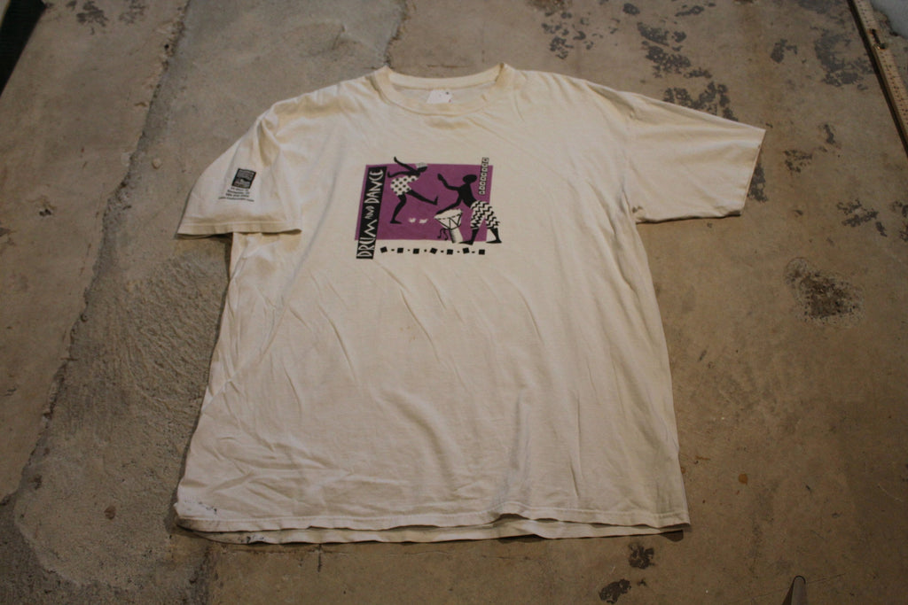 Vintage 1990s Drum And Dance Graphic T Shirt Music Promo Graphic