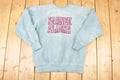 Vintage 1990s Naknek Alaska Floral Embroidered Letter Crewneck Sweatshirt Women's L
