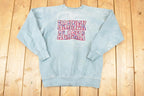 Vintage 1990s Naknek Alaska Floral Embroidered Letter Crewneck Sweatshirt Women's L