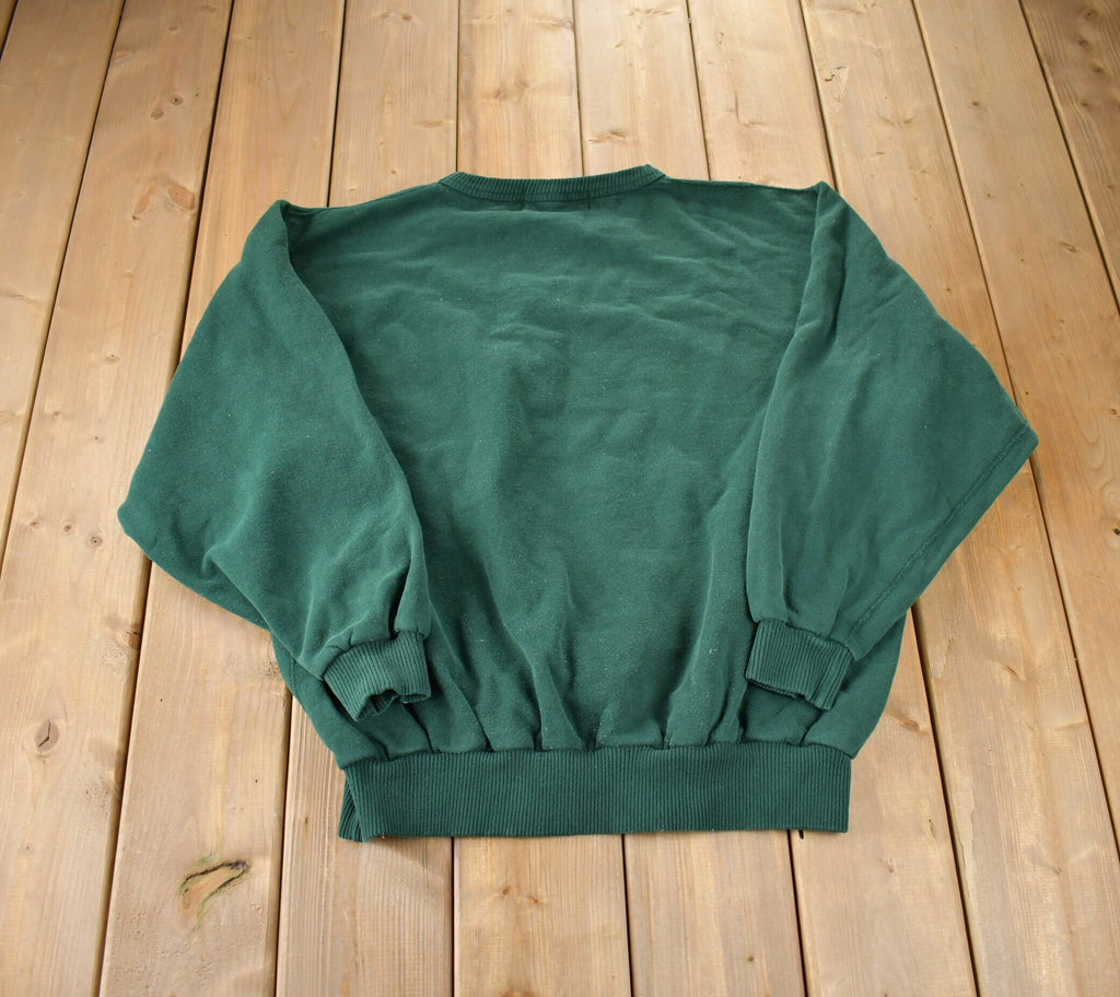 Vintage 1990s Non Fiction Green Crewneck Sweatshirt Made In Canada