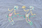 Vintage 1990s Kokopelli Navajo Art Graphic Durango T Shirt Men's / Single Stitch / Embroidered / Indigenous Graphic T Shirt / Made in USA