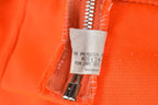 Vintage 1970s Orange Thermal Zip Up Hoodie