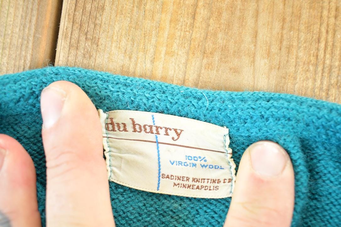 Vintage 1970s Du Barry Wool Knit Sweater Womens M