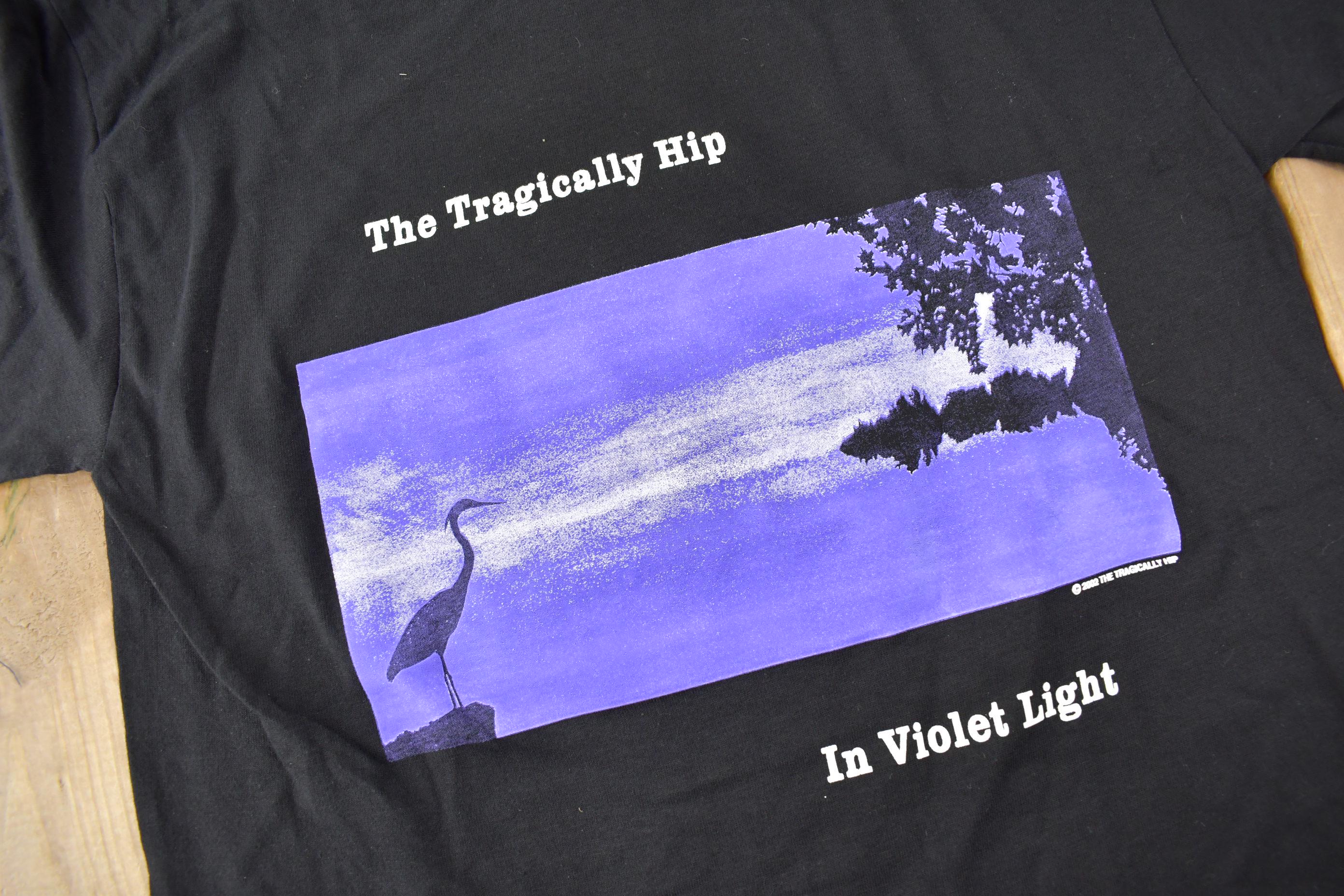 Vintage 2002 Deadstock The Tragically Hip In Violet Light Band Tee Size Small
