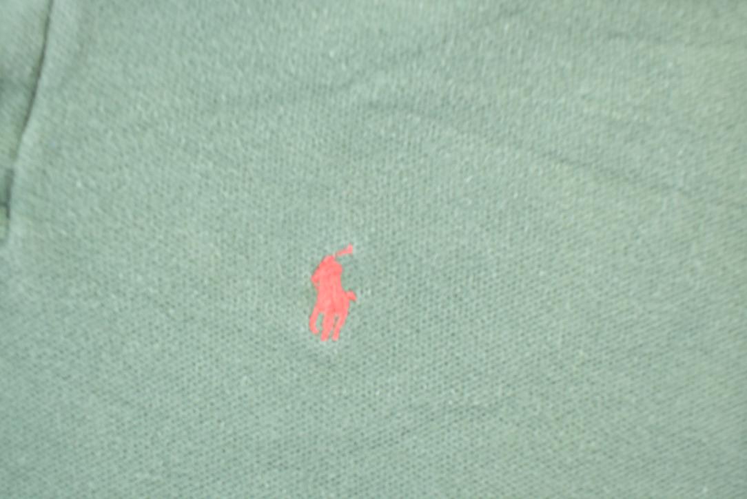 Vintage 1990s Polo By Ralph Lauren Green Quarter Button Up Shirt