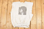 Vintage 1990s Angela Davis Graphic Print Sleeveless Crewneck Sweatshirt Men's M