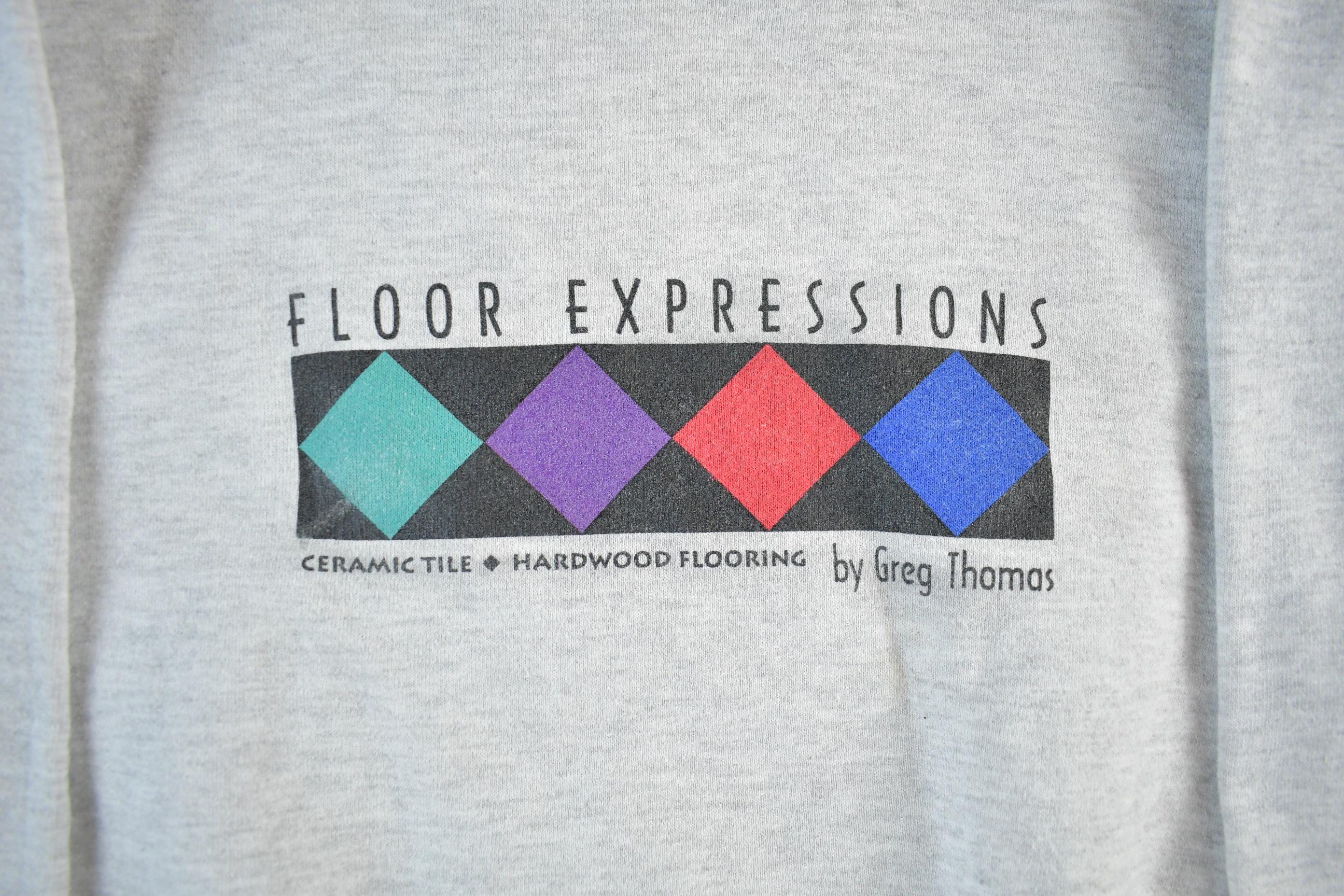 Vintage 1990s Floor Expressions Workwear Crewneck Sweatshirt Men's Small