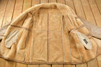 Vintage 1980s Jeno De Paris Sheep Skin Shearling Coat Size 44