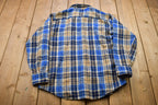 Vintage 1990s Sportswear Lined Plaid Button Up Shirt
