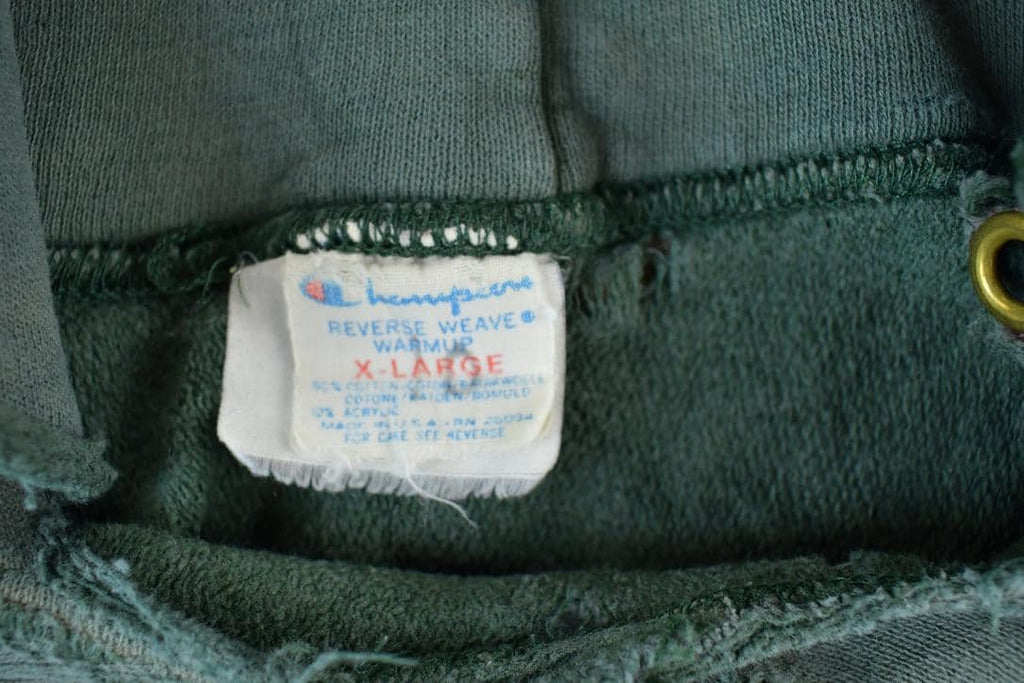Vintage 1990s Proctor Champion Reverse Weave Warm Up Distressed Hoodie Sweatshirt