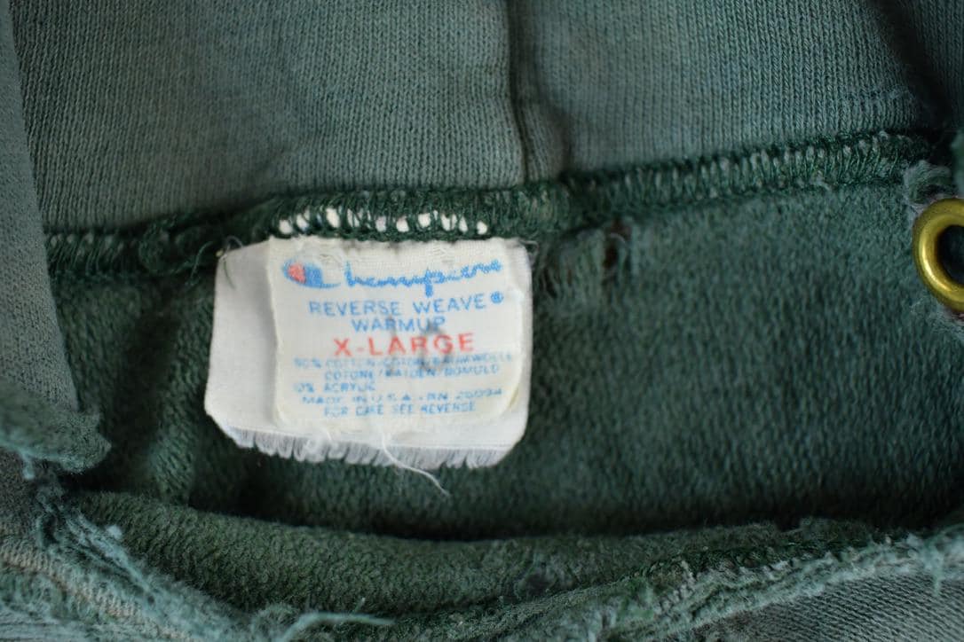 Vintage 1990s Proctor Champion Reverse Weave Warm Up Distressed Hoodie Sweatshirt