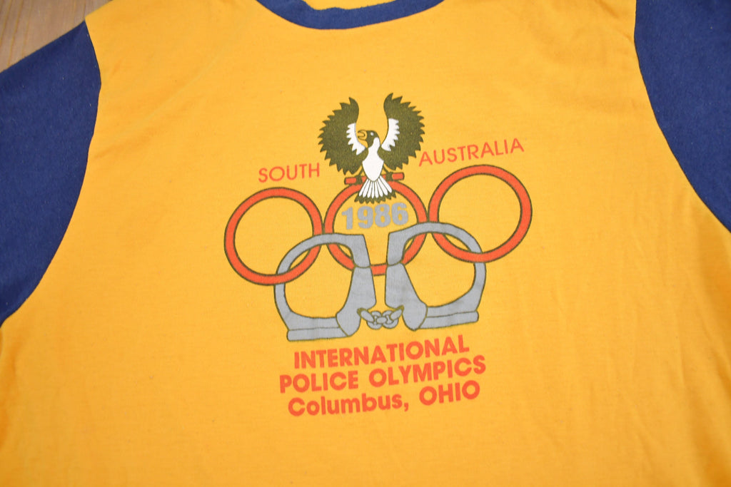 Vintage 1986 International Police Olympics Graphic T Shirt