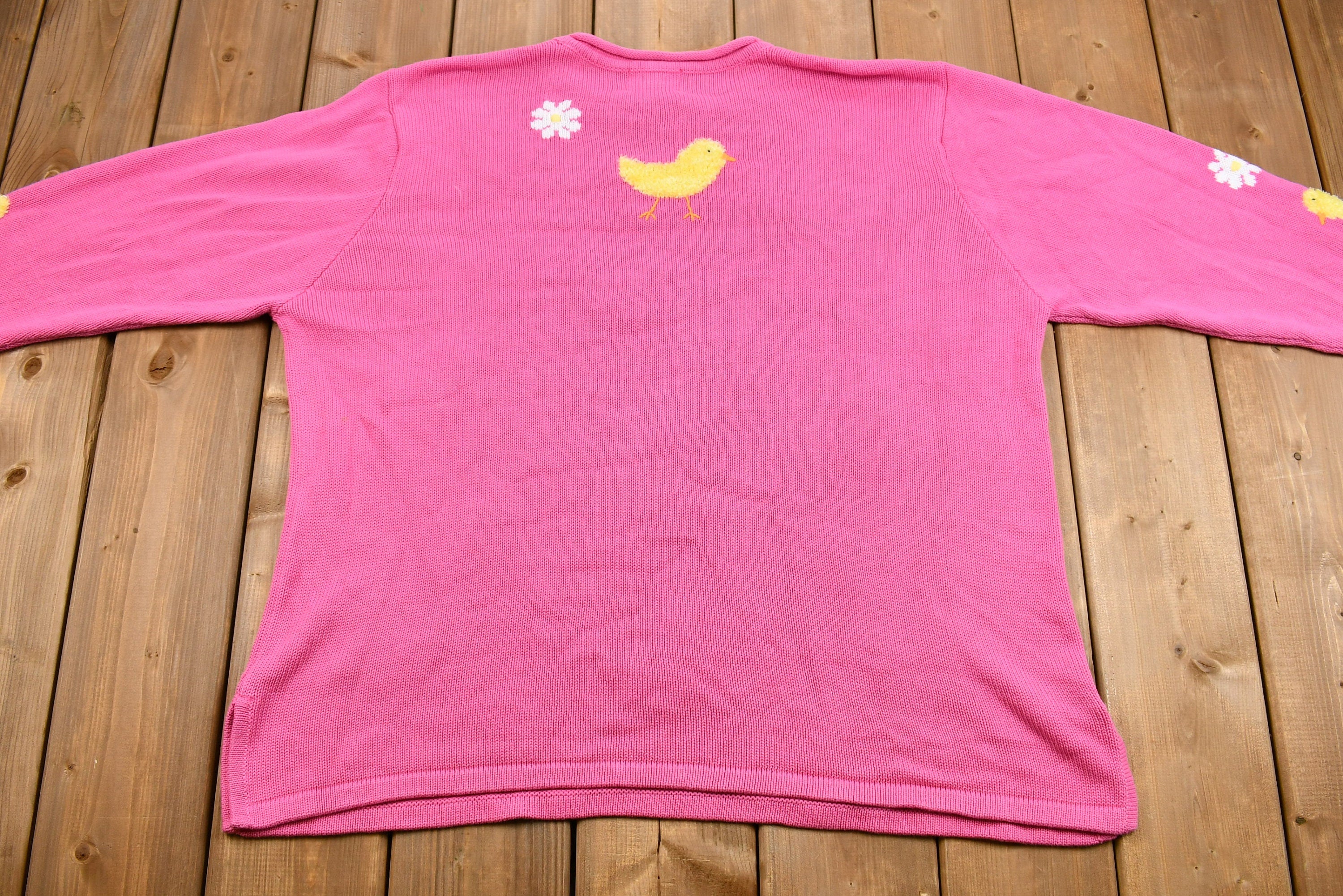 Vintage 1990s Quaker Factory Duck Theme Knit Sweater