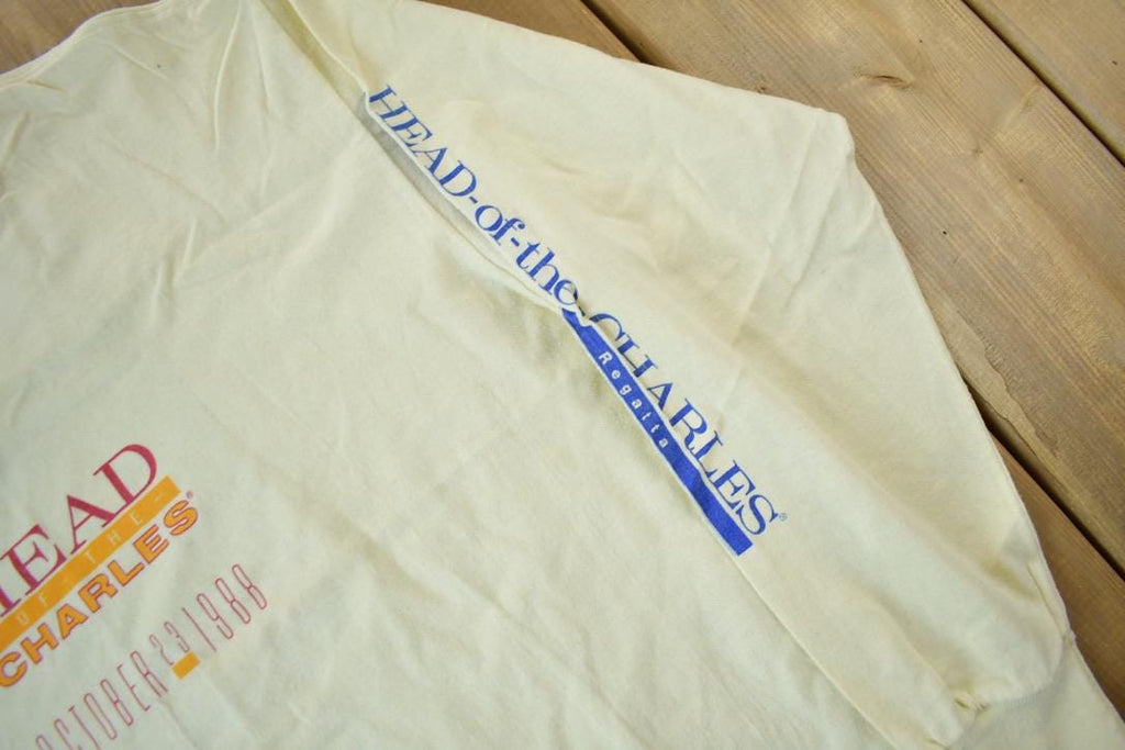 Vintage 1988 Head Of The Charles Kayaking Graphic T Shirt