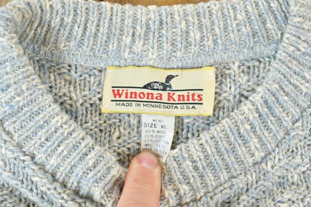 Vintage 1990s Winona Knits Crew Neck Ski Sweater