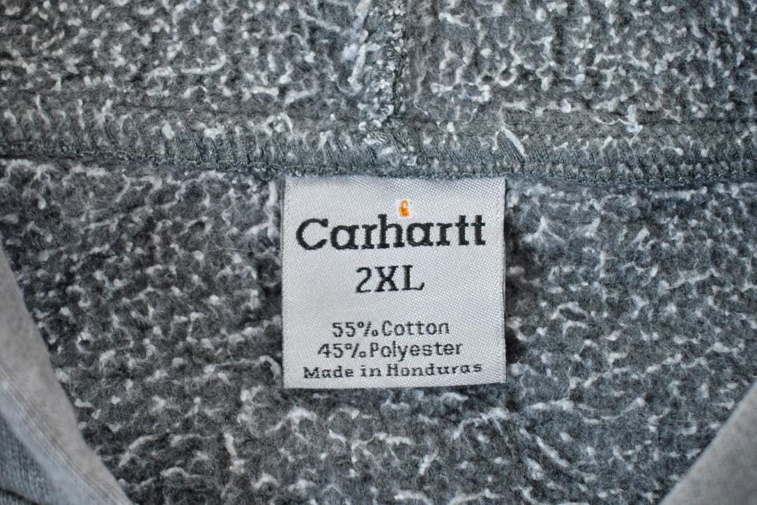 Vintage Y2K Distressed Carhartt Full Zip Hoodie Sweatshirt Mens XXL