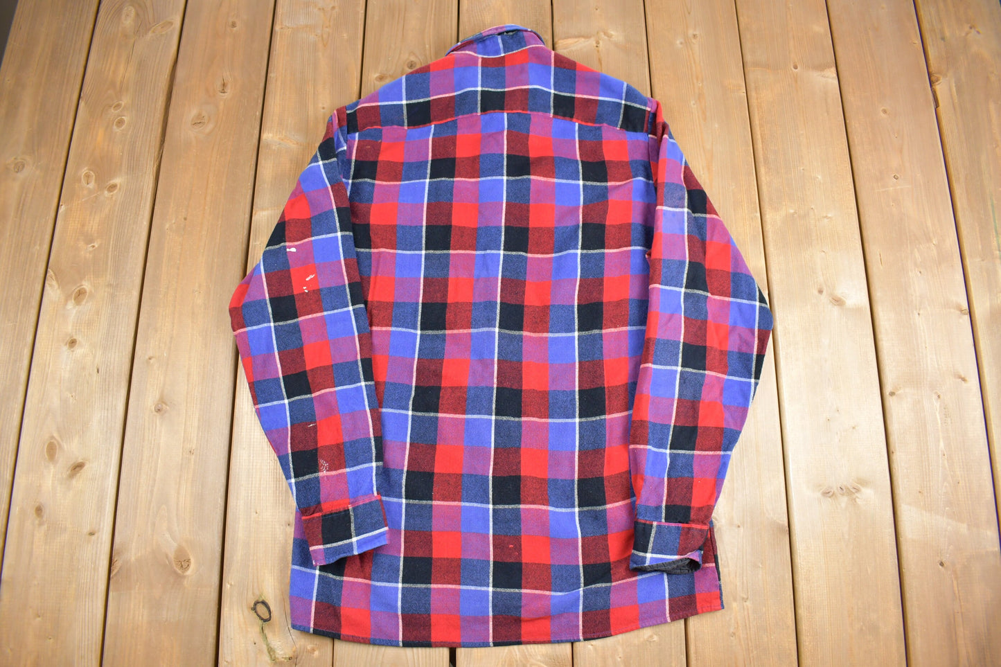 Vintage 1980s Back Packer Plaid Button Up Shirt / 80s Shirt / Vintage Flannel / Outdoorsman / 100% Acrylic