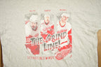 Vintage 1990s The Grind Line Detroit Red Wings NHL Graphic T-Shirt
