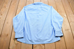 Vintage 1980s J.C Penney Tapered Blue Button Up Shirt