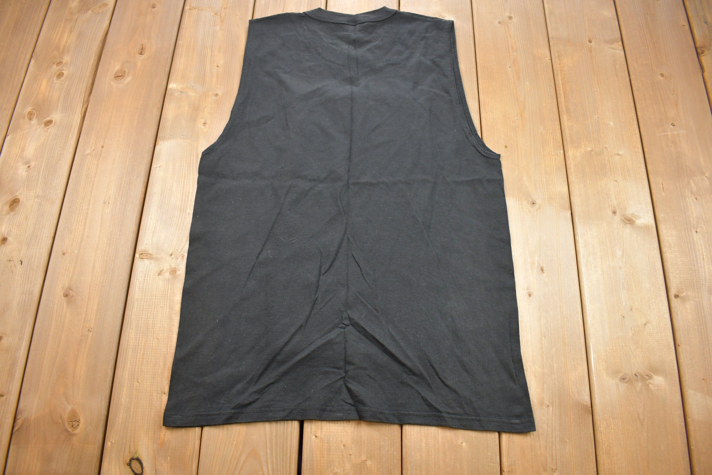 Vintage 1990s Russell Athletics Blank Black Tank Top