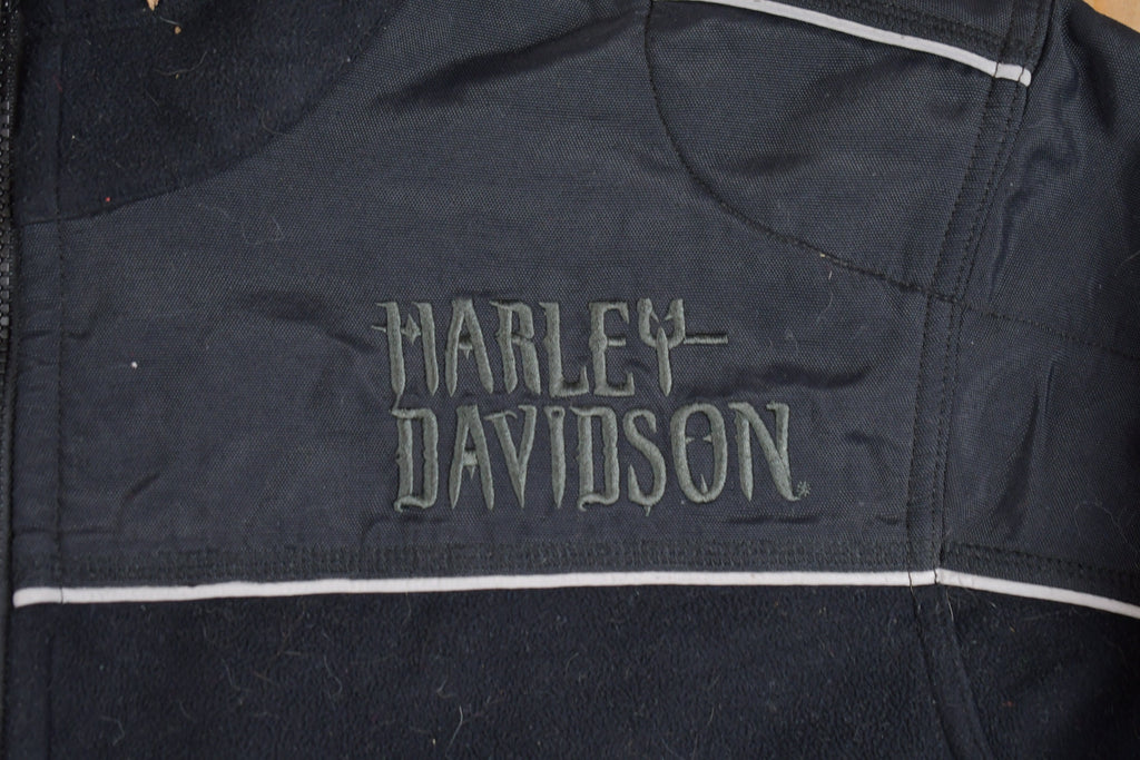 Vintage 1990s Harley Davidson Fleece Zip Up Sweater
