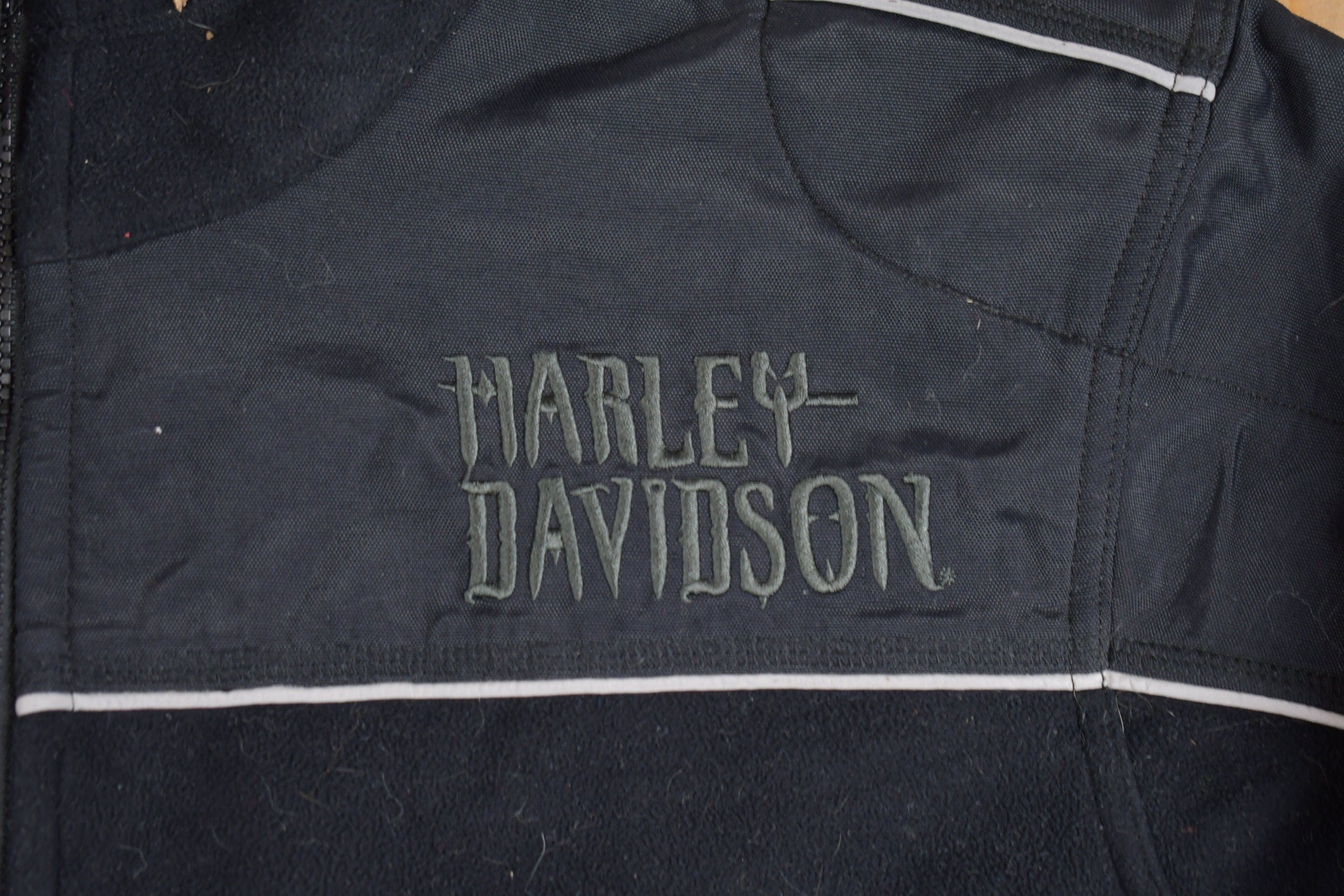 Vintage 1990s Harley Davidson Fleece Zip Up Sweater