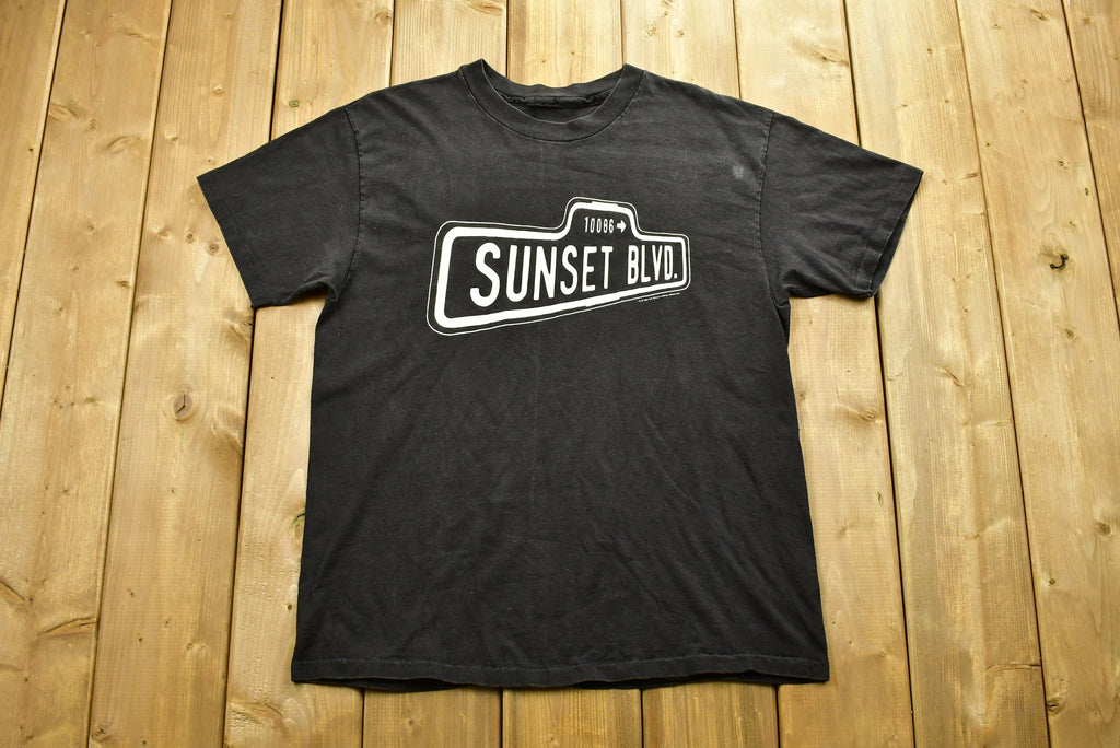 Vintage 1992 Sunset BLVD Graphic T-Shirt