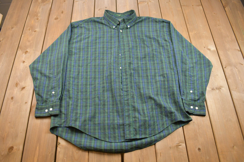 Vintage 1990s Requirements Plaid Button Up Shirt