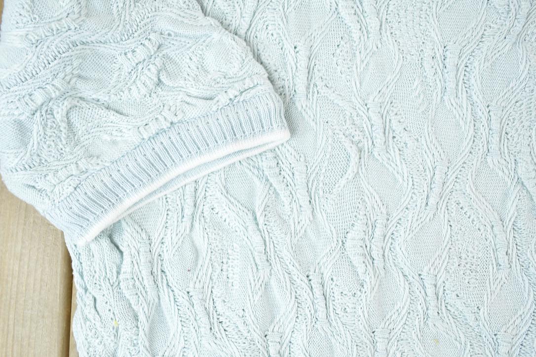 Vintage 1990s Coogi Made In Australia 3D knit 100% Cotton Abstract Pattern Crewneck Sweater