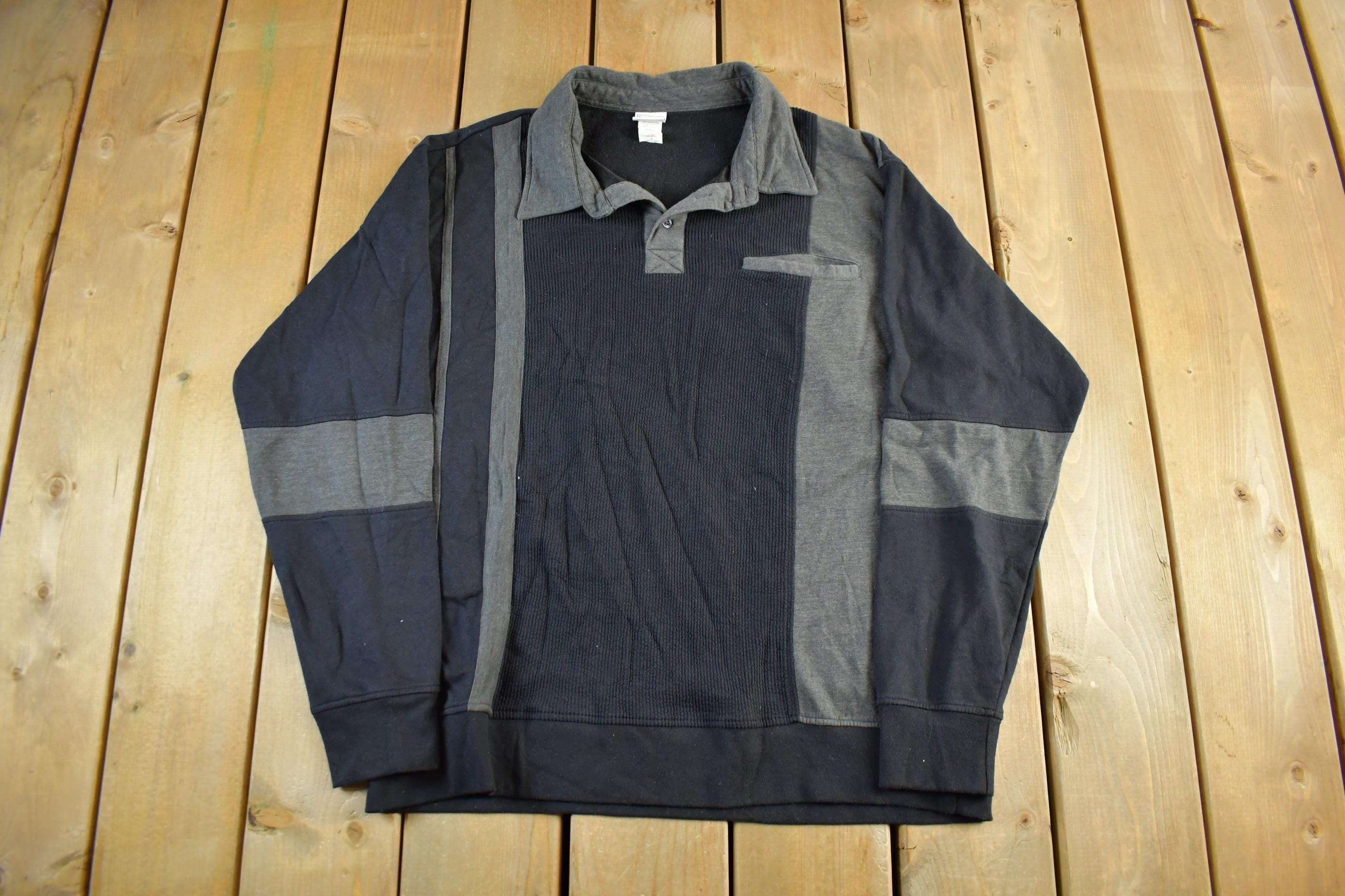 Vintage 1990s Haband Camel Joe Collared Sweatshirt Men's XL