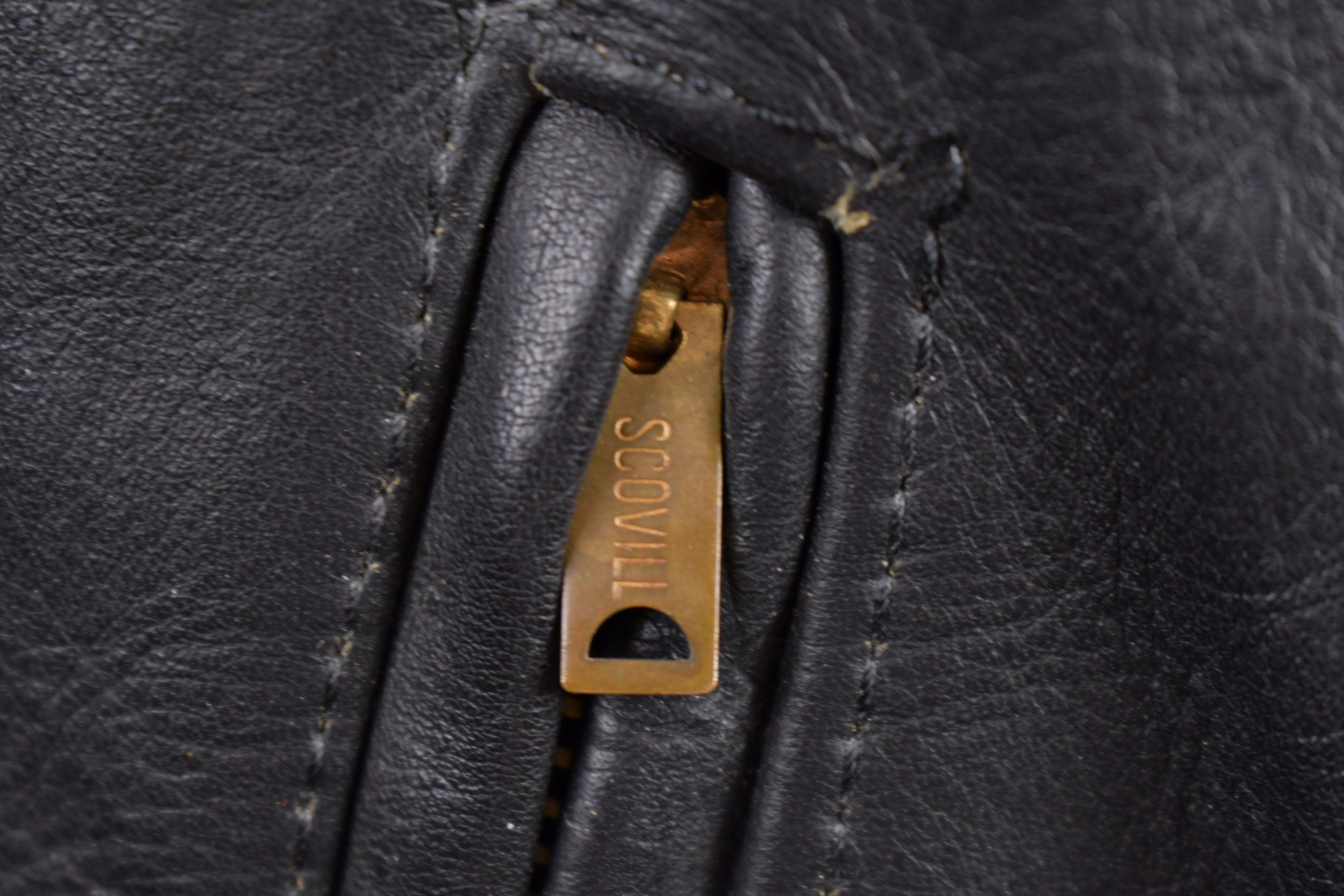 Vintage 1970s Branded Garments Leather Biker Jacket