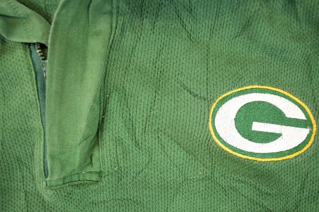 Vintage 1990s Green Bay Packers Starter Pro Line Quarter Button NFL Crewneck Sweatshirt Mens XL