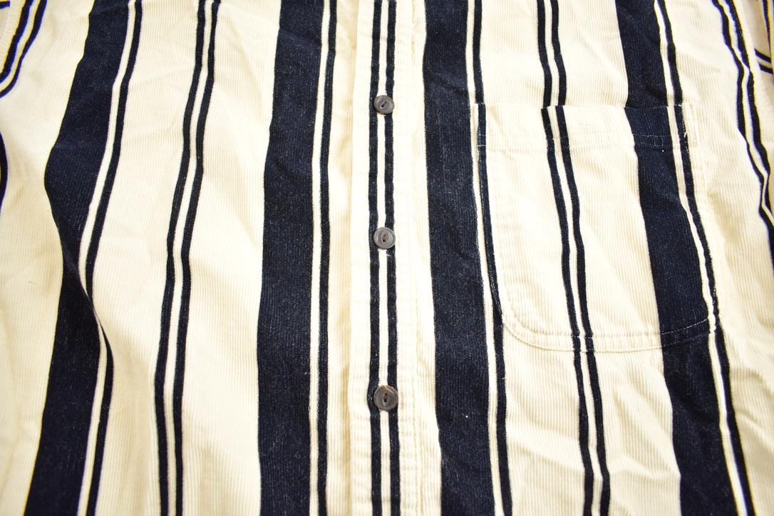 Vintage 1980s Northwest Territory Corduroy Striped Button Up Shirt