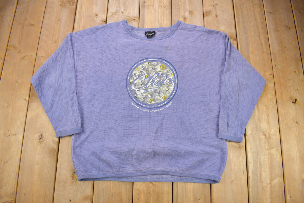 Vintage 1990s Chic Graphic Crewneck Sweater
