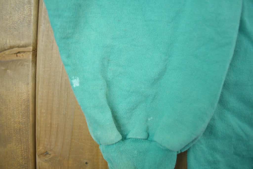 Vintage 1990s Turquoise Blank Crewneck Sweatshirt