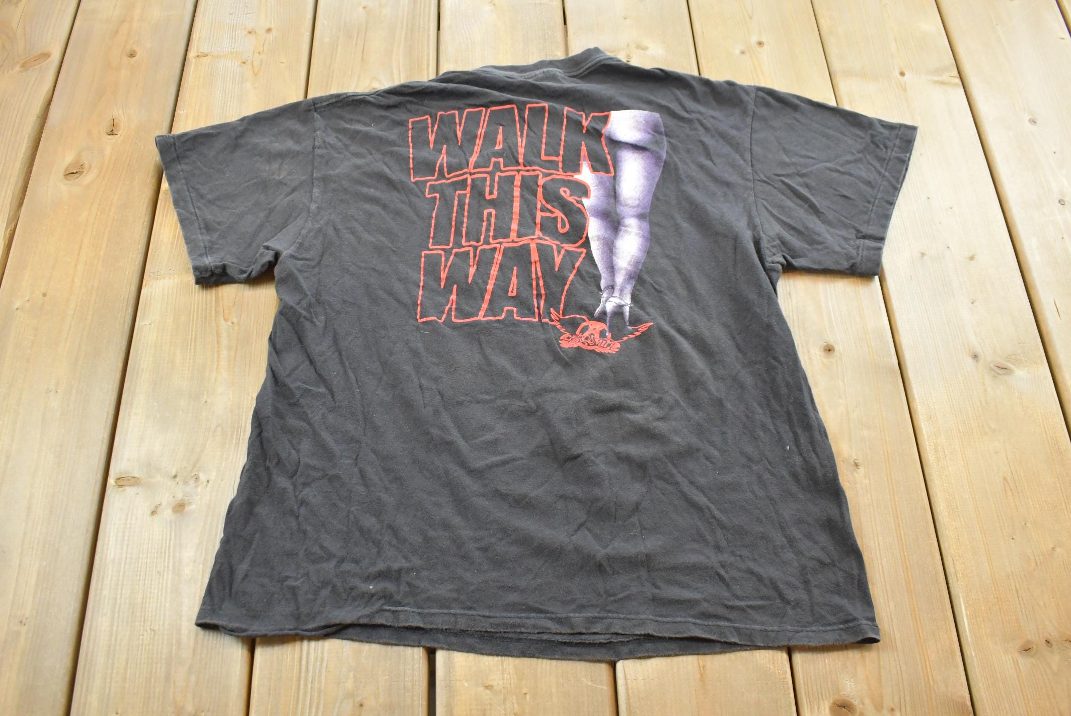 Vintage 1988 Aerosmith Walk This Way Tour Band T-Shirt Mens M