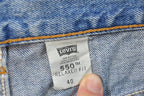 Vintage 1990s Levi's 550 Relaxed Fit Denim Blue Jean Shorts Men's 38 / 90s Jorts / Streetwear / Hypebeast / Street Style