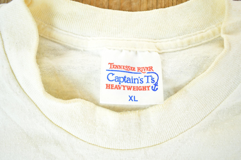 Vintage 1990s Number 1 Dad Souvenir T-Shirt Mens L / Made In USA / Vintage Vacation Dad Tee / Rare Destination Tee / Tennessee River Shirt
