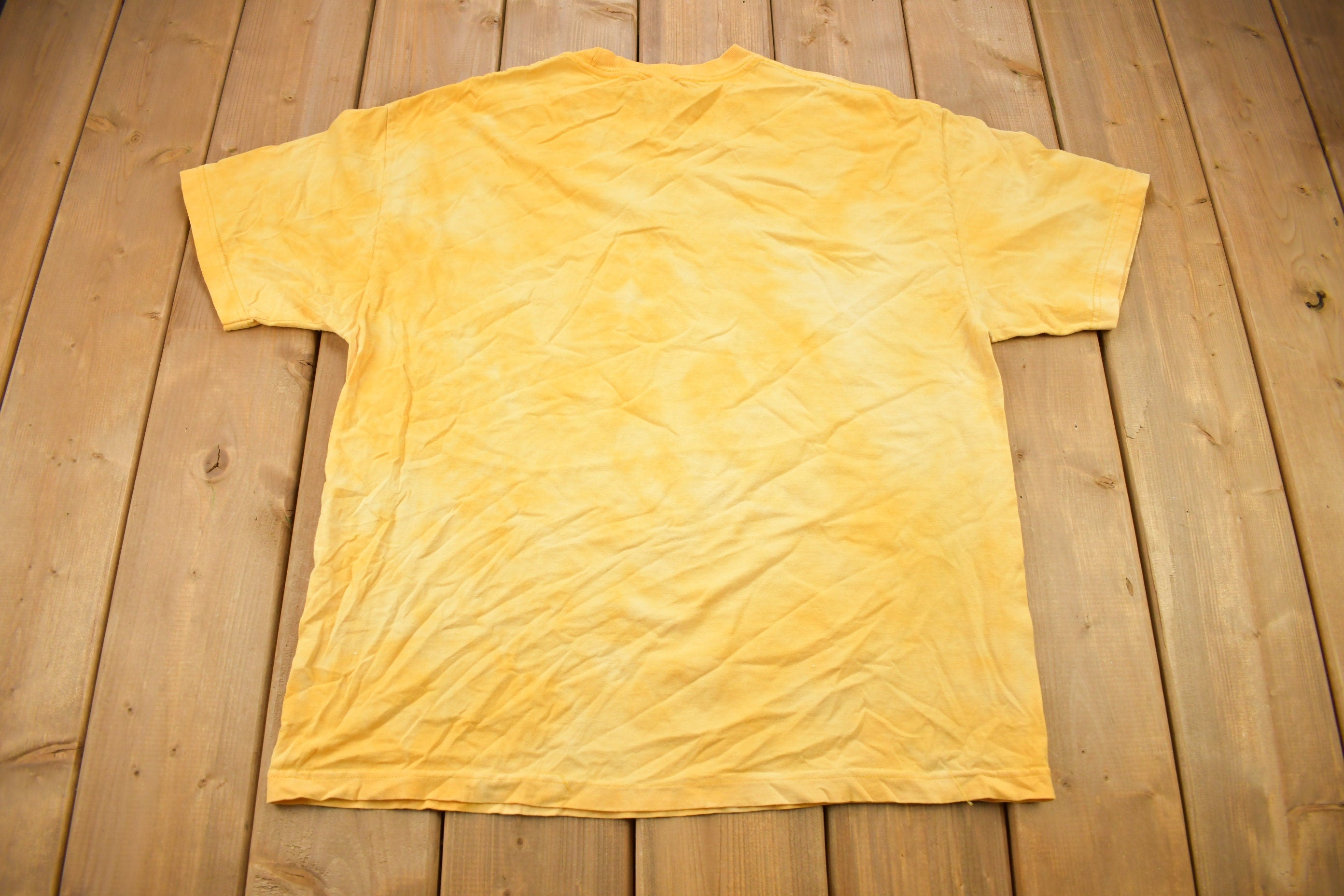 Vintage 1990s Dave Matthews Band Yellow Tie Dye T-shirt
